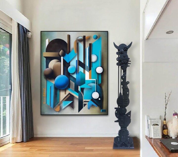 Big totem III Sculpture, 68.5x13.8 in