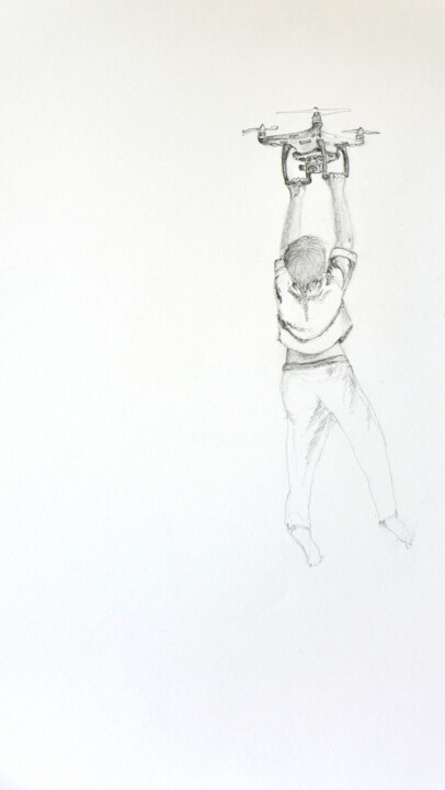 Drawing titled "Fausser compagnie,…" by Charlotte Morabin, Original Artwork, Graphite