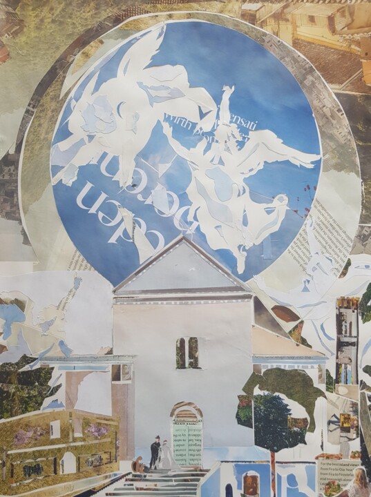 Collages intitulée "Ravello Wedding, Am…" par Marc Raynaud, Œuvre d'art originale, Collages