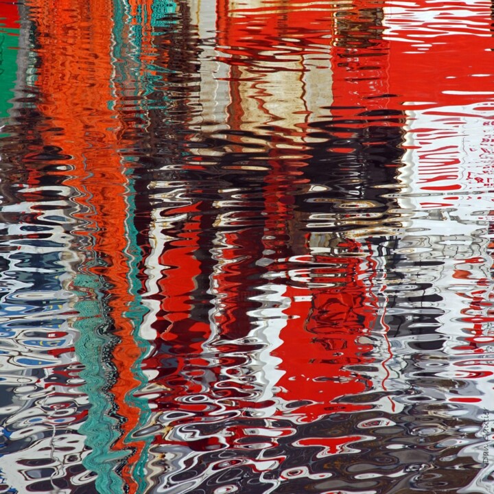 Photographie intitulée "Reflets marins 411…" par Daniel Gautier, Œuvre d'art originale, Aluminium