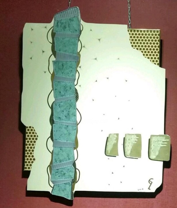 Painting titled "Fracture" by Guy Laffont, Original Artwork, Aluminium