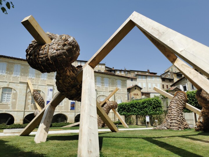 Sculpture titled "Colonies" by Simon Augade, Original Artwork, Wood