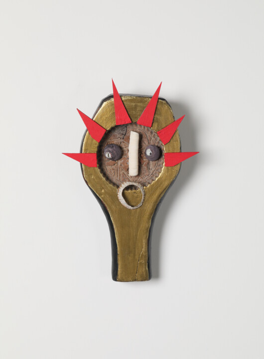 Sculpture titled "Pensée heureuse" by Anne Roger-Lacan, Original Artwork, Wood