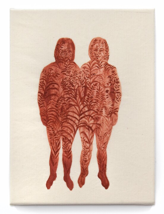 DAVAADORJ-Inner garden 1 Arte textil, 15,4x11,4 in