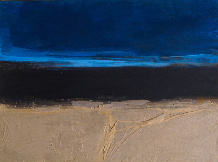 Collages titled "Vers-5h00" by Axelle Du Rouret, Original Artwork, Acrylic