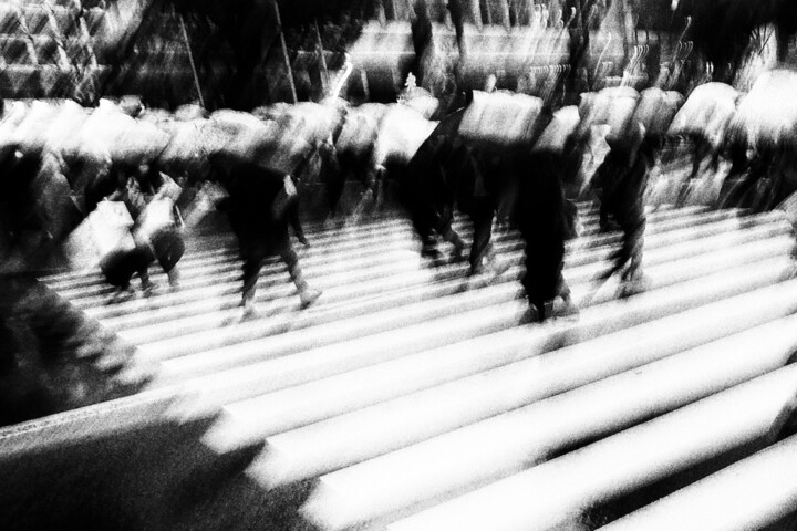 Photographie intitulée "Shibuya Tokyo" par Dominique Cahier, Œuvre d'art originale, Impression numérique