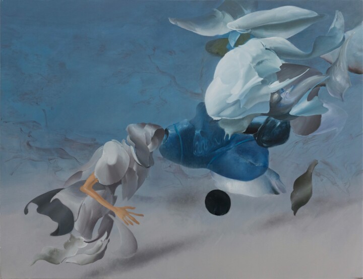 Painting titled "Whisperer, oil on c…" by Fu  Site, Original Artwork, Oil