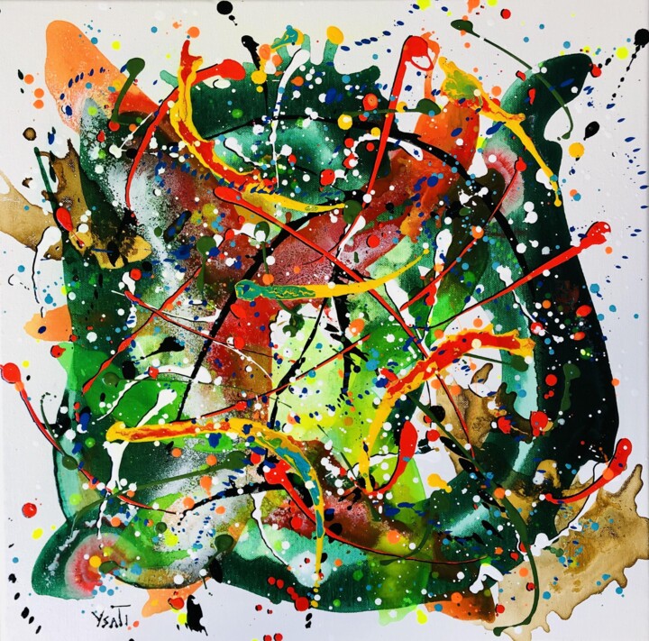 Peinture intitulée "UnderWater V-5" par Ysati, Œuvre d'art originale, Acrylique
