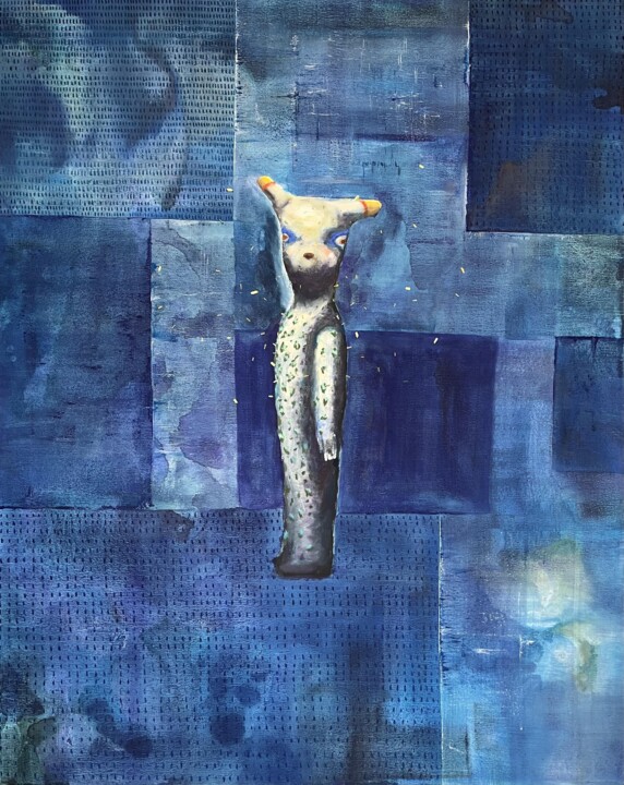 Painting titled "Ao," by Daijiro Hama, Original Artwork, Acrylic