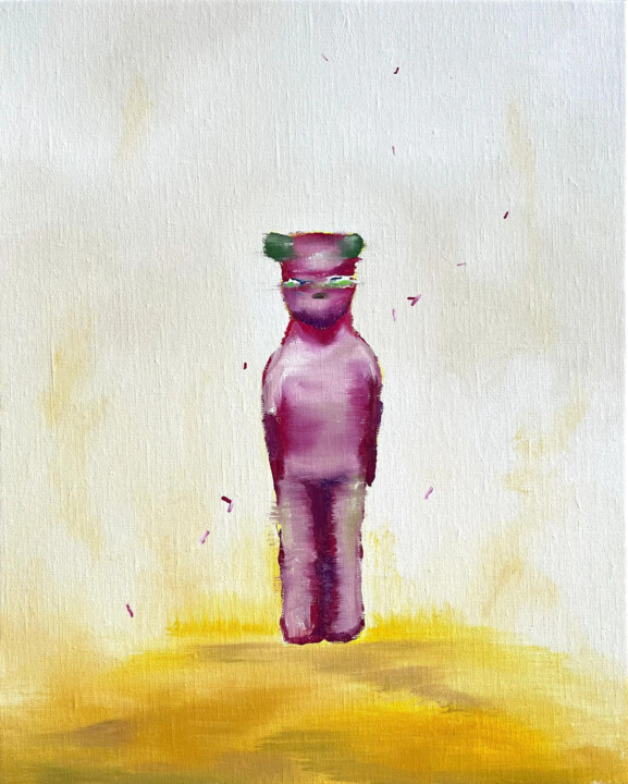 Painting titled "Figure" by Daijiro Hama, Original Artwork, Acrylic
