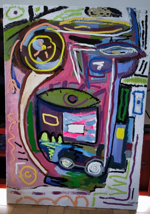 Drawing titled "Tableau 1" by Jean Maxime Donate, Original Artwork, Chalk