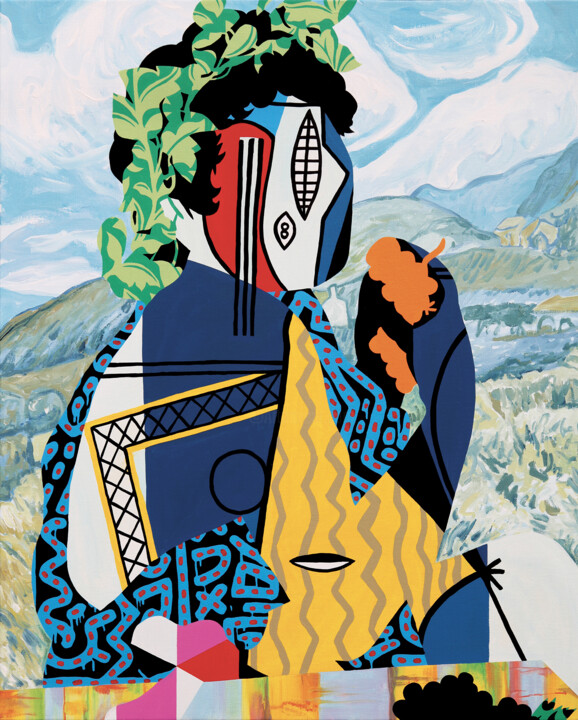 Painting titled "Bacchus" by Speedy Graphito, Original Artwork, Acrylic