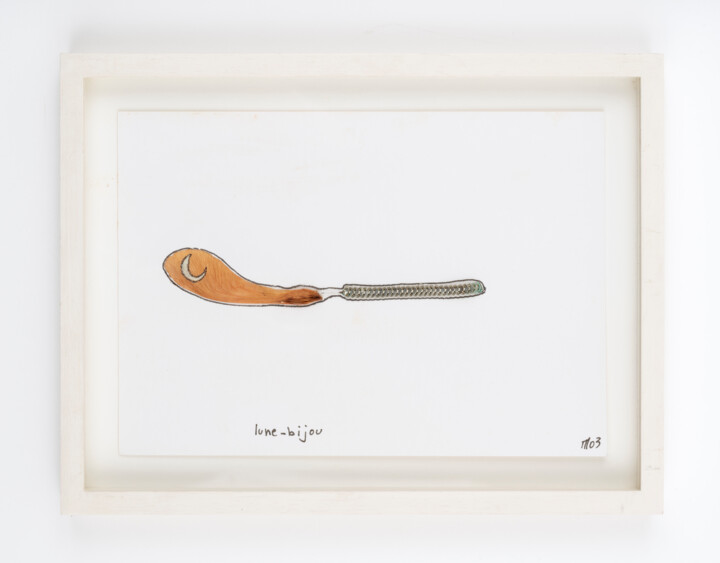 Colagens intitulada "Lune-Bijou" por Marcel Miracle, Obras de arte originais, Colagens