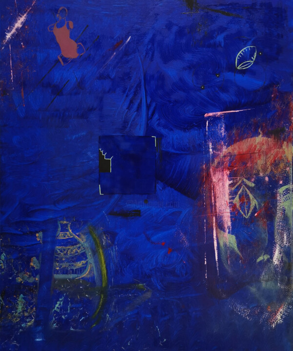 Painting titled "Jour 5" by Theo Fiquemont, Original Artwork, Oil