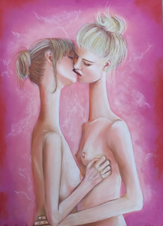 les amoureuses 图画, 27.6x19.7 in