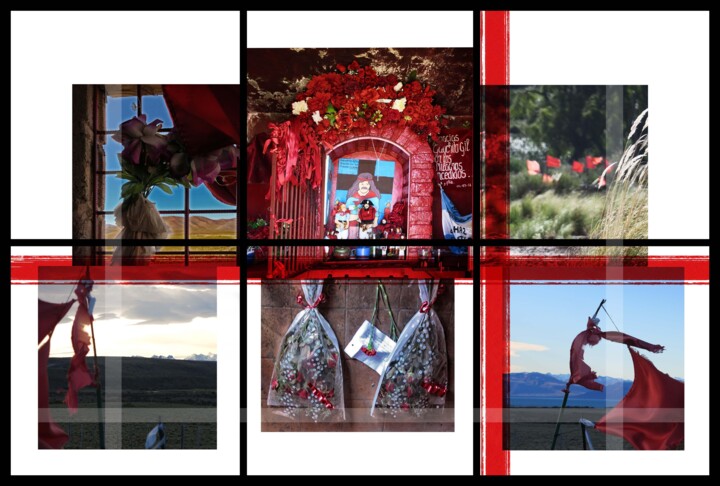 Digital Arts titled "HOMMAGE AU GAUCHITO" by Evelyne Chevallier, Original Artwork, Digital Photography