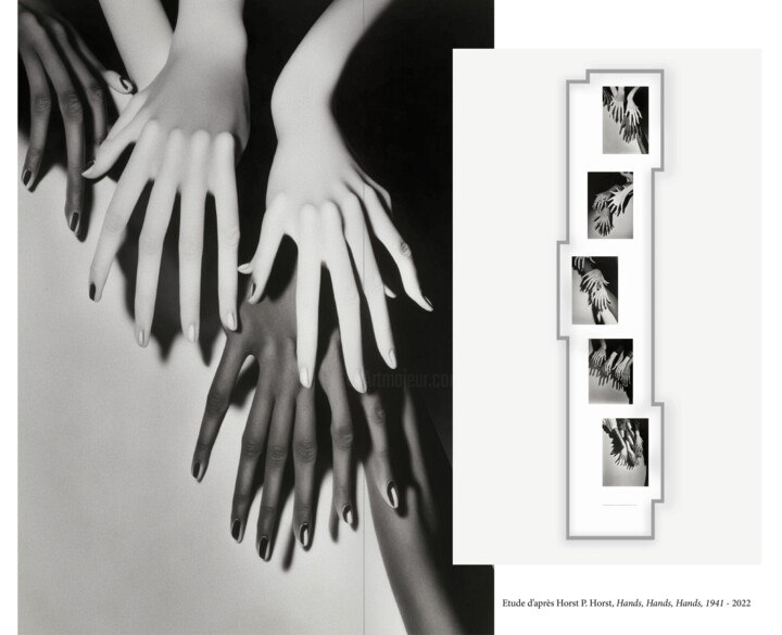 Etude d’après Horst P. Horst, Hands, Hands, Hands, Fotografie, 65,4x14,8 in