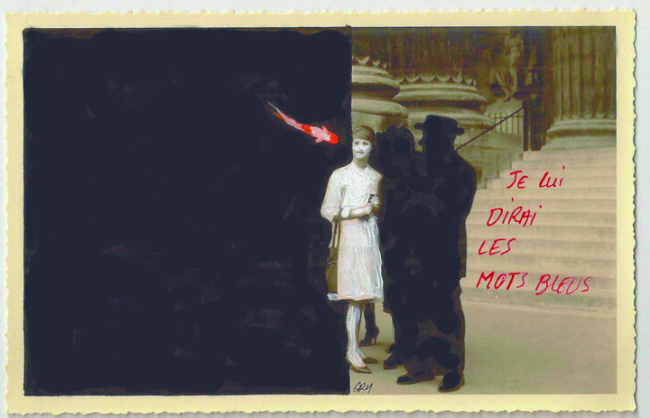 Painting titled "Je lui dirai les mo…" by Laurence  Ory, Original Artwork, Textile fiber