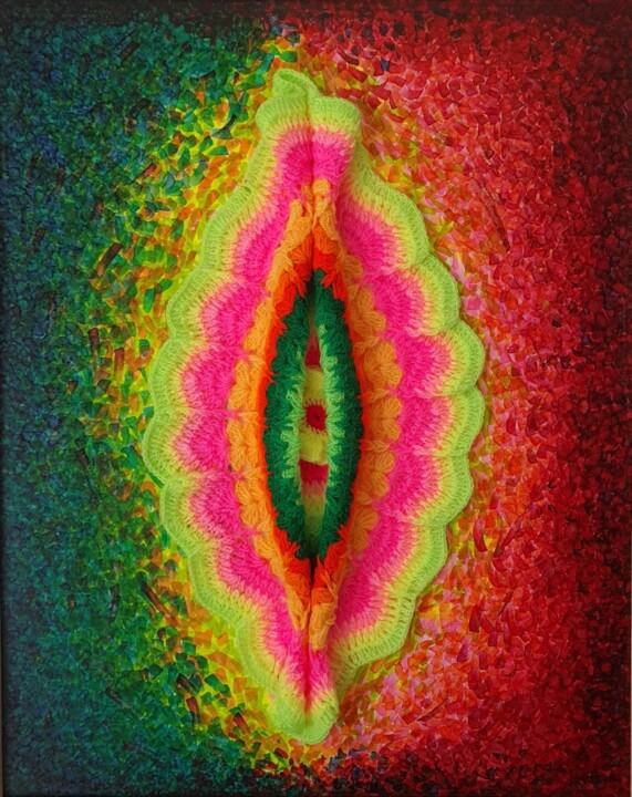 Textile Art titled "sans titre" by Mingming, Original Artwork, Textile fiber