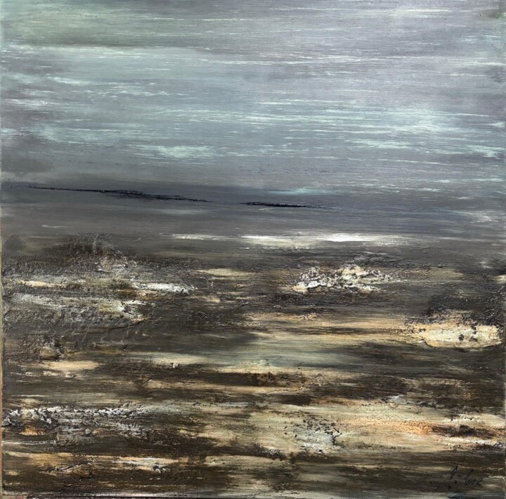 Painting titled "Rivage Breton" by Laurent Bibas , Original Artwork, Oil