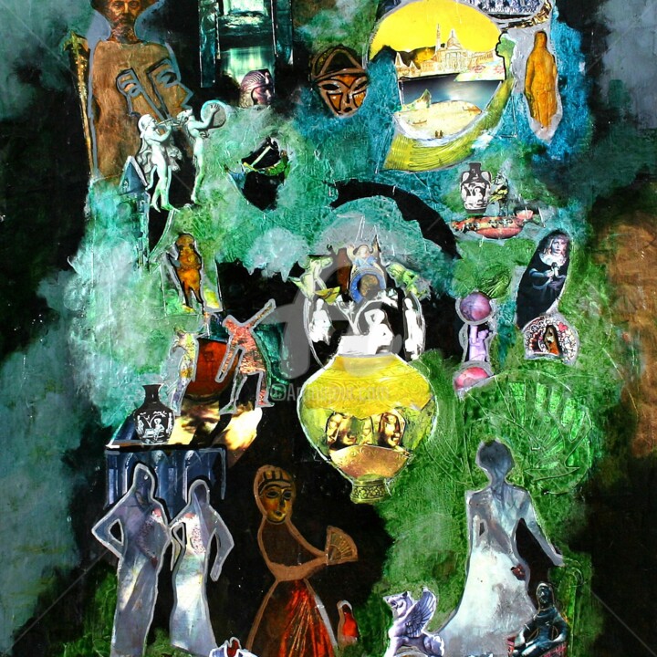 Wedgewood Apparitions 콜라주, 15.8x11.8 in