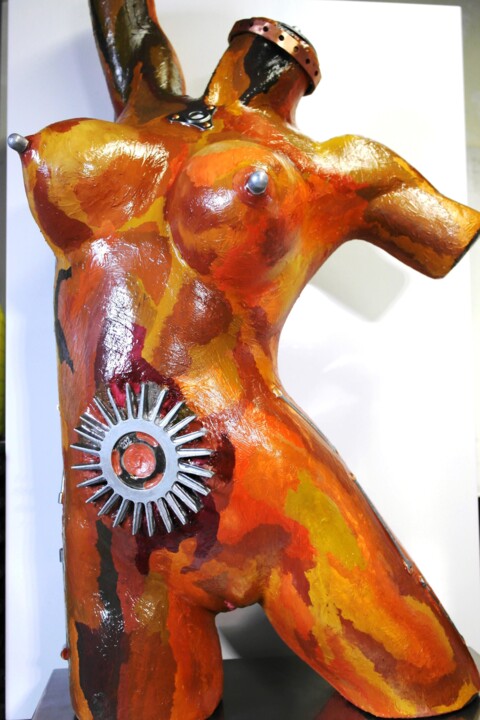 Sculpture titled "ATHENA" by Byludo, Original Artwork, Metals