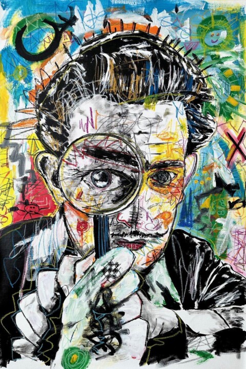 Painting titled "DALI" by Zoulliart, Original Artwork, Acrylic