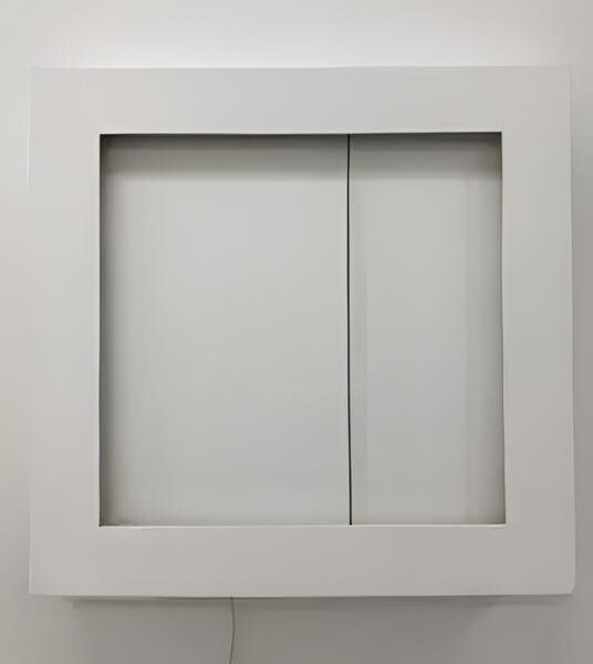 Sculpture titled "Ligne verticale noi…" by Roger Vilder, Original Artwork, Metals