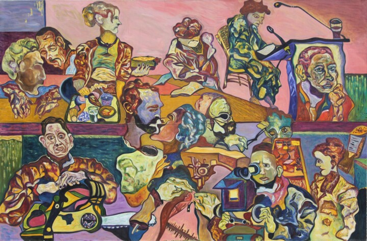 Art textile intitulée "Bric-à-brac" par Lautum, Œuvre d'art originale, Huile