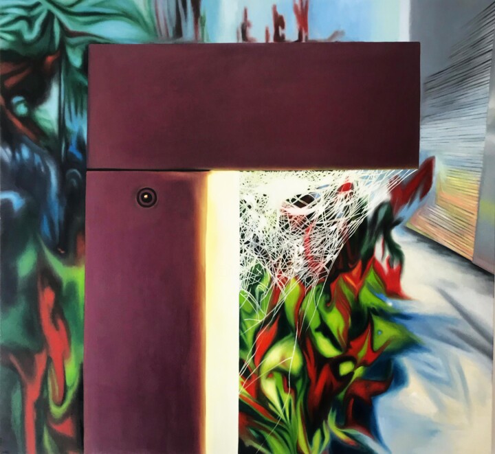 Painting titled "UNE PLACE AU SOLEIL" by Camille Beauplan, Original Artwork, Oil