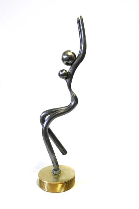 Sculpture titled "LE MODELE " by Byludo, Original Artwork, Metals