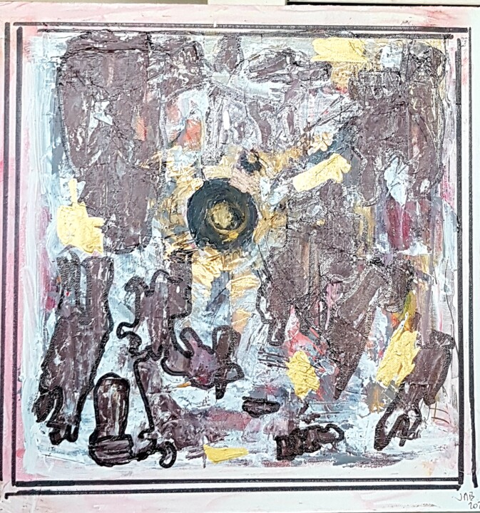 Peinture intitulée "OR ET NOIR" par Jean Marc Bramy, Œuvre d'art originale, Acrylique