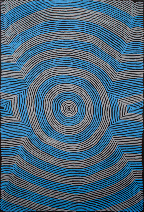 Painting titled "Ronnie Tjampitjimpa…" by Art Contemporain Aborigène D'Australie, Original Artwork, Acrylic