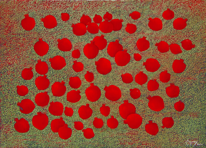 Painting titled "No Title" by Manouchehr Niazi, Original Artwork, Oil
