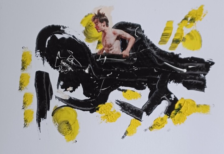 Un homme-court-à-sa-perte 图画, 19.7x23.6 in