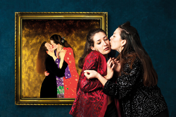 Photographie intitulée "The Museum. Klimt" par Laurent Delhaye, Œuvre d'art originale, Papier