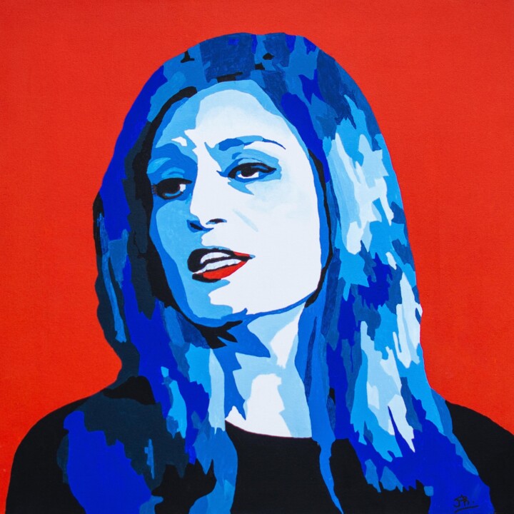 Painting titled "Dalida" by Jean Philoctete, Original Artwork, Acrylic