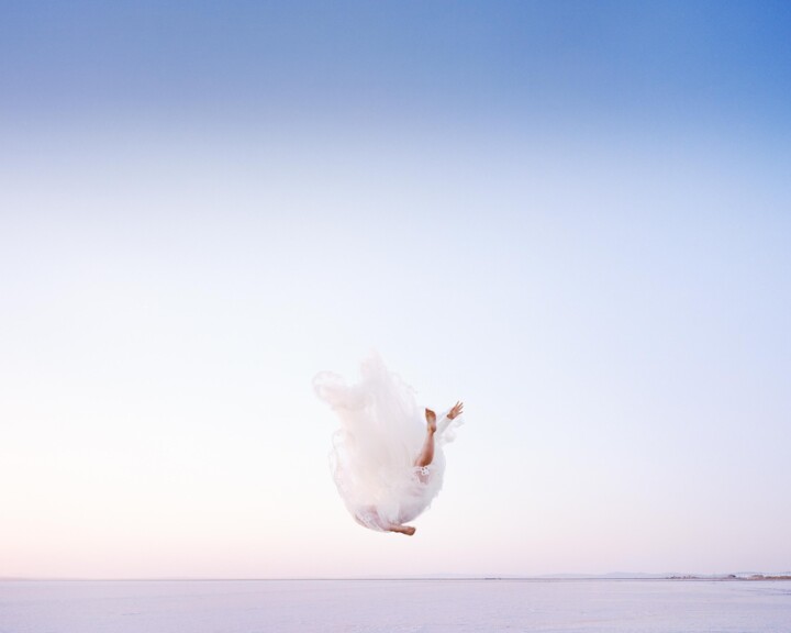 Printmaking titled "Wedding Dress Salt" by Scarlett Hooft Graafland, Original Artwork, Analog Print