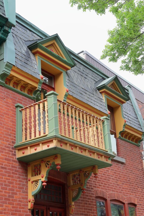 Montréal- Balcon fin 19ème Fotografie, 16,1x11 in