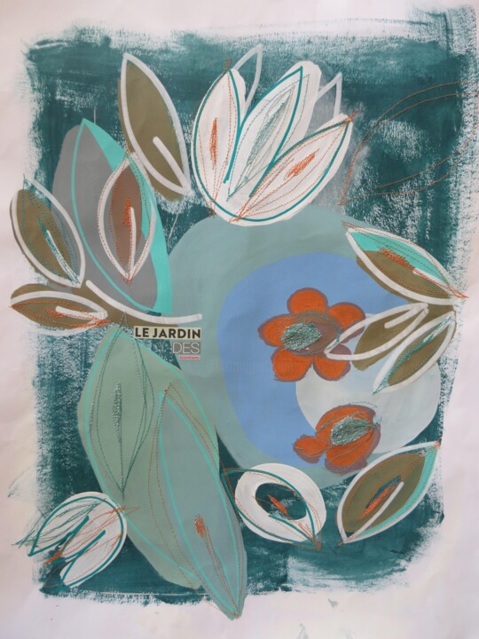 Peinture intitulée "Le jardin des souve…" par Cécile Morillon, Œuvre d'art originale, Acrylique