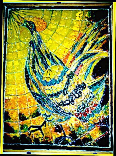 Painting titled "COQ" by Danart, Original Artwork, Acrylic