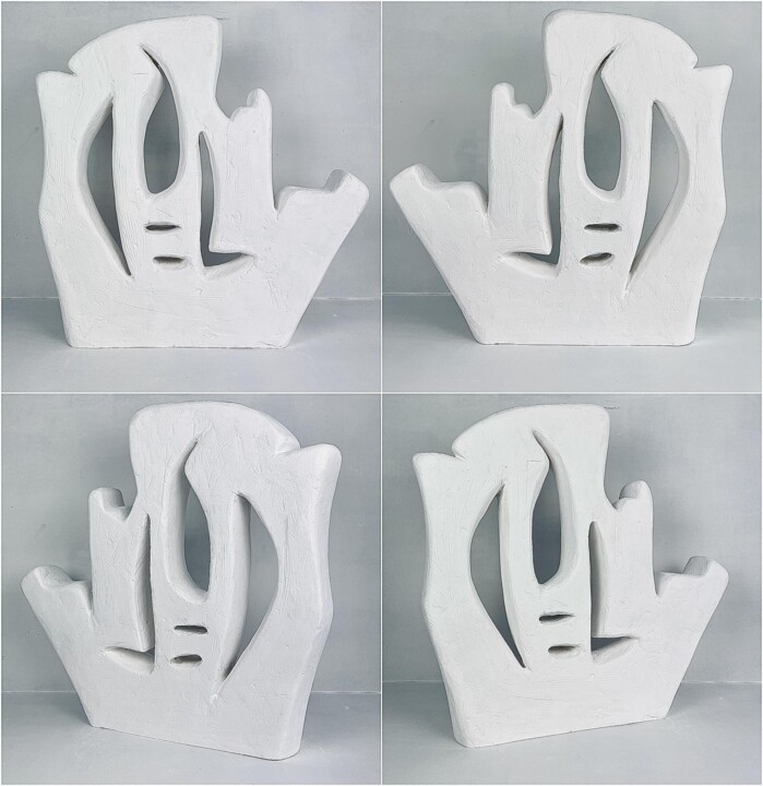 Sculpture titled "Forme Libre Nº29" by Aline Jagodowicz, Original Artwork, Plaster