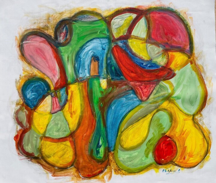 Painting titled "MEMORY 3" by Eva Marc'H, Original Artwork, Acrylic