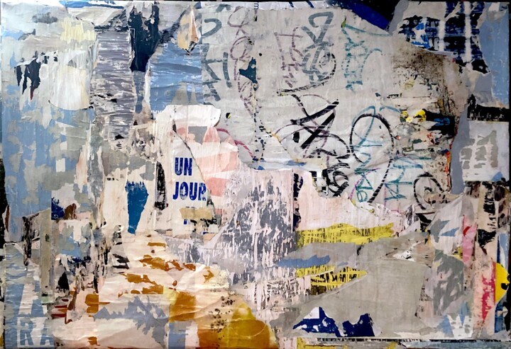 Collages titled "Un Jour" by Zar, Original Artwork, Collages