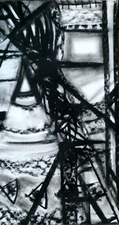 Disegno intitolato "Sans titre" da Ilhem Ellouze, Opera d'arte originale, Acrilico