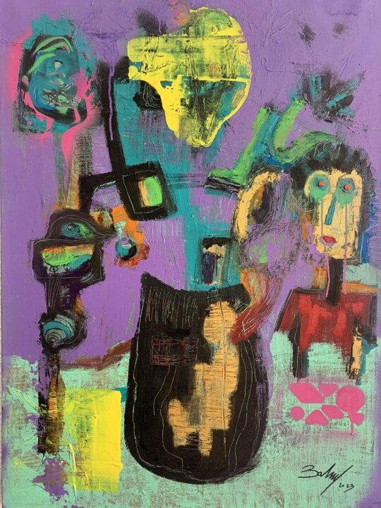 Painting titled "GENTLEMAN TAKE POLA…" by Frédéric Batard, Original Artwork, Oil