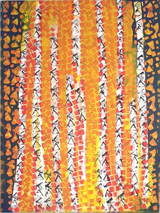 Ilhem Ellouze_Sans titre_2020_Acrylique sur toile_180x143cm 绘画, 70.9x55.1 in