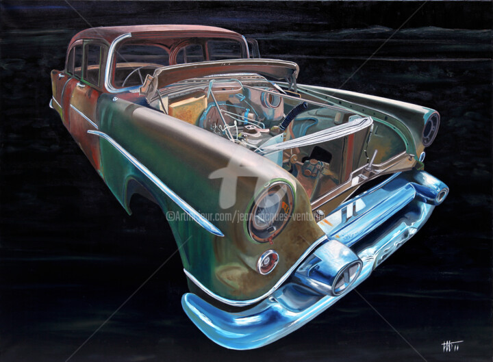 Painting titled "Génération pétrole…" by Jean-Jacques Venturini, Original Artwork, Oil