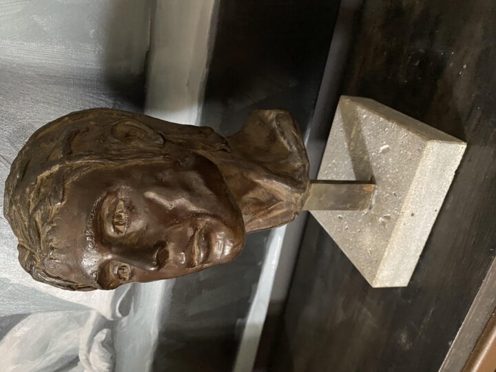 Sculpture titled "Buste Narcisse " by Jean Gabriel Mondié, Original Artwork, Bronze