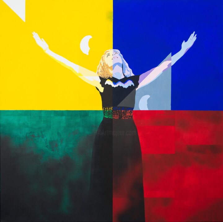 Painting titled "Isolde" by Jean Philoctete, Original Artwork, Acrylic